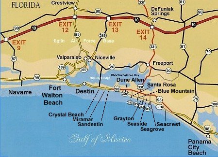 map 1 of Floridas Emerald Coast